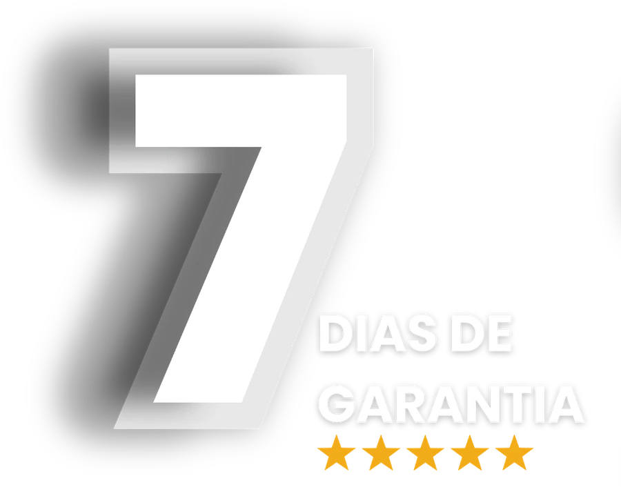 7 dias de garantia, avaliação 5 estrelas